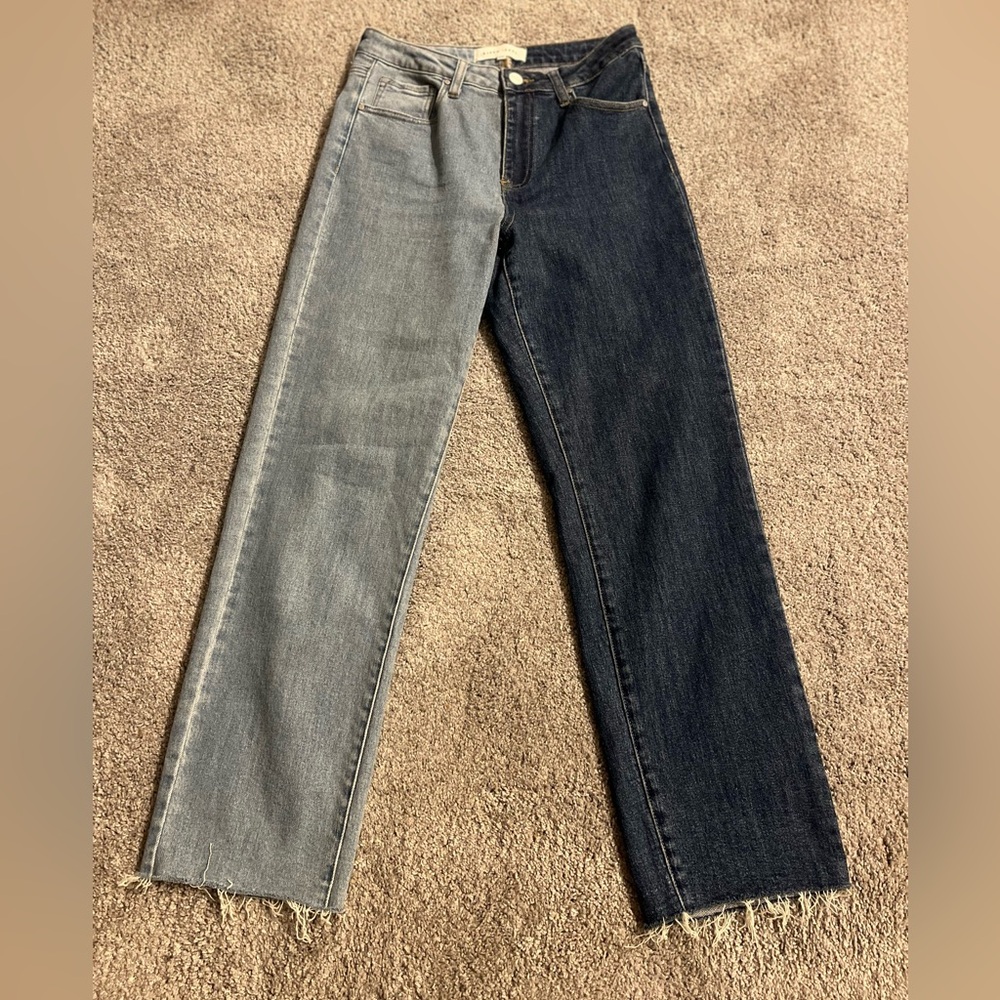 Risen Two-Tone Denim Jeans Size 3